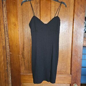 NWT Forever 21 Black Ribbed Knit Mini Dress - Medium - Essential LBD